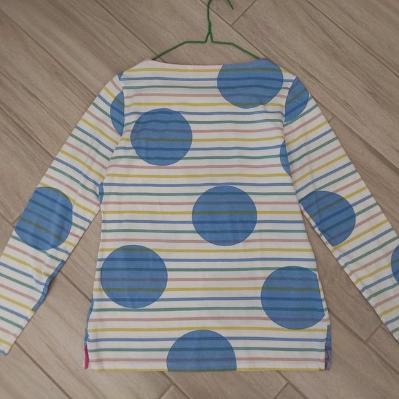 Boden Multi-color Pastel Stripe Long Sleeve T-shirt Top.   Size 8 - Picture 3 of 3